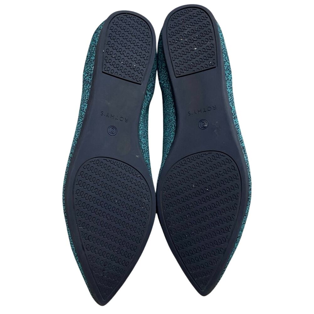 Rothy’s The Point Flats In Spruce Python Size 13 … - image 3